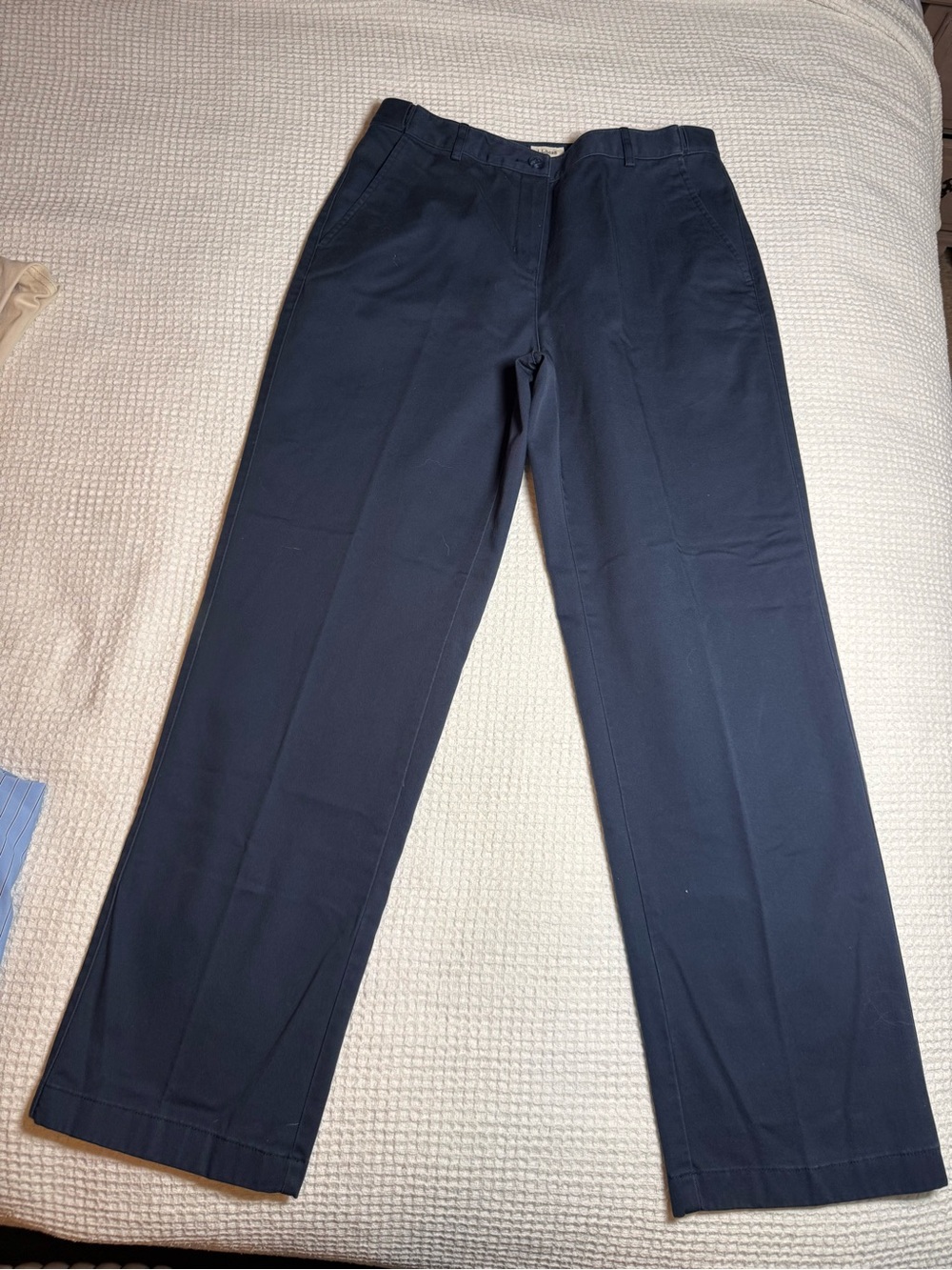 L.L. Bean Navy Chinos - Straight Leg